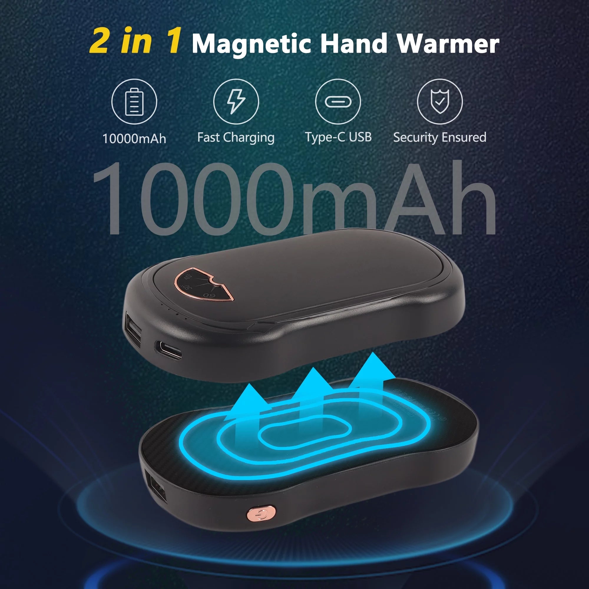 Stay Warm Anywhere – 2-Pack Rechargeable Hand Warmers, Portable & Compact