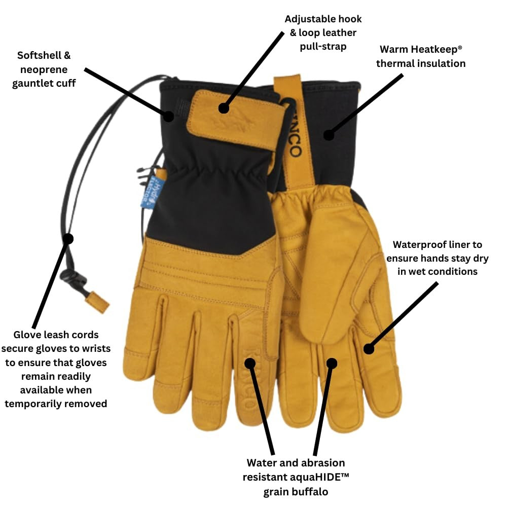 Unbeatable Dexterity: Ultimate Thermal Insulated Aquahide Work & Ski Gloves