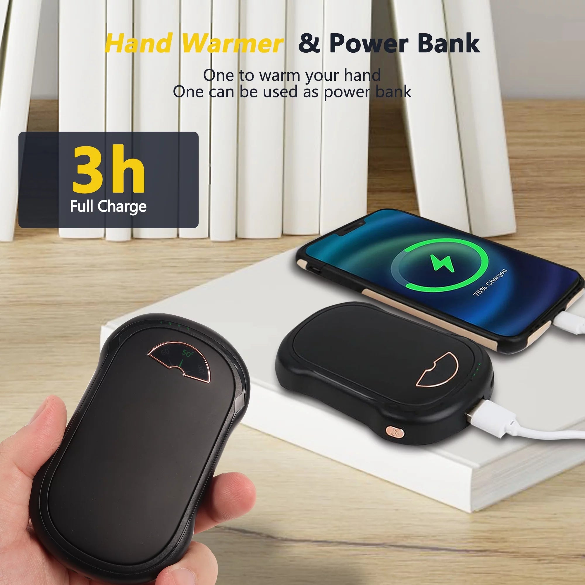 Stay Warm Anywhere – 2-Pack Rechargeable Hand Warmers, Portable & Compact