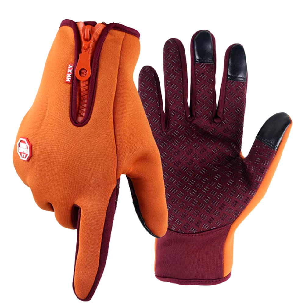 Unisex Winter Touchscreen Gloves – Windproof, Thermal, Non-Slip Cycling & Outdoor Sports Gloves with Zipper