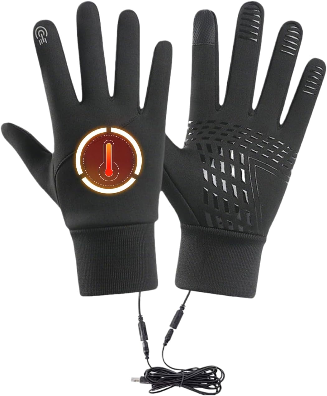 Guantes Calefactables,Guantes Térmicos Recargables USB | Manoplas Gruesas Calentadoras Para Mensajear, Snowboard, Acampar, Ciclismo, Caza, Conducir, En Hielo,