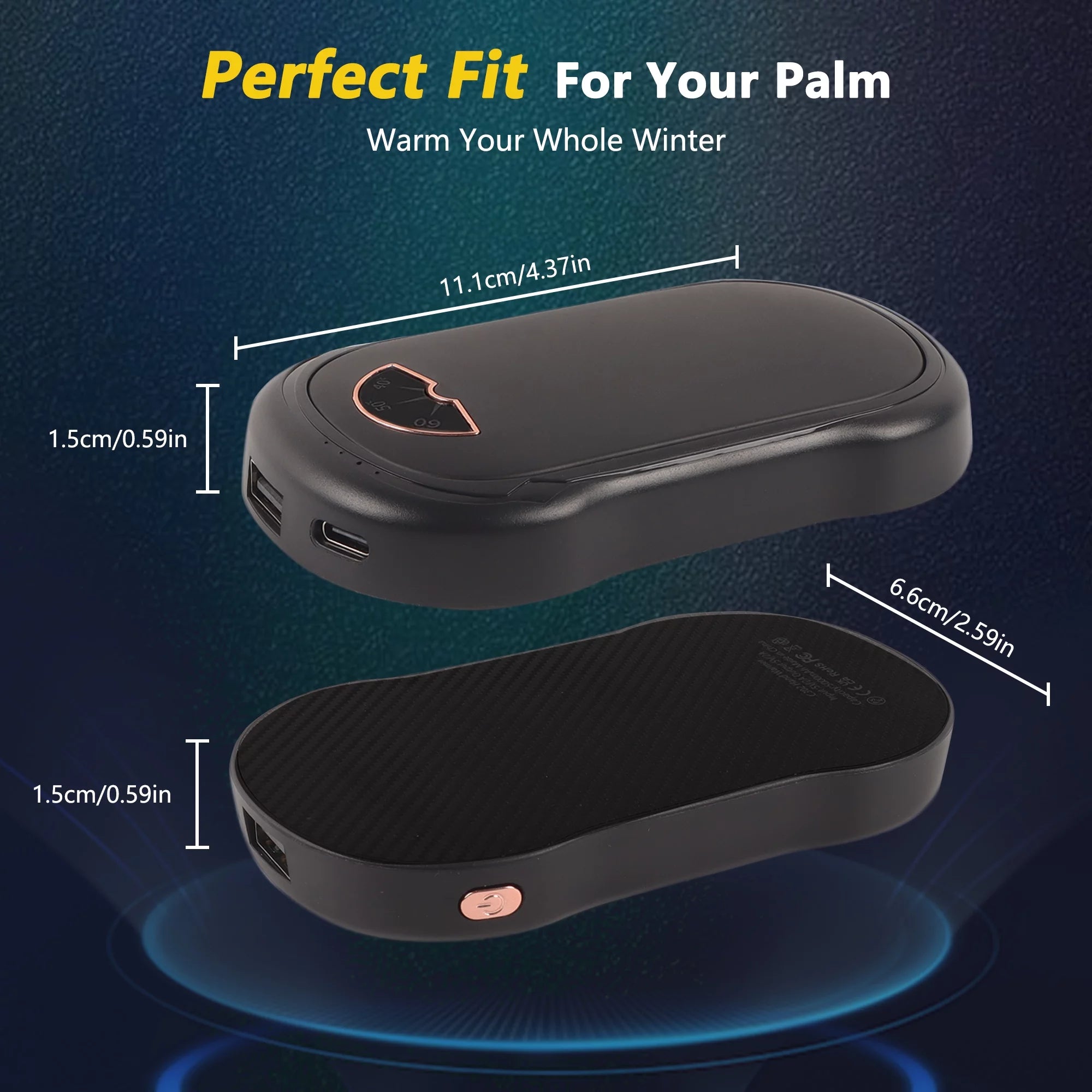 Stay Warm Anywhere – 2-Pack Rechargeable Hand Warmers, Portable & Compact