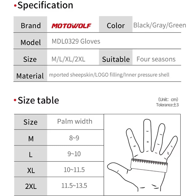 Summer Leather Motorcycle Gloves – Unisex, Comfortable and Protective for Motorbike, Scooter, and Motorcycle Riding