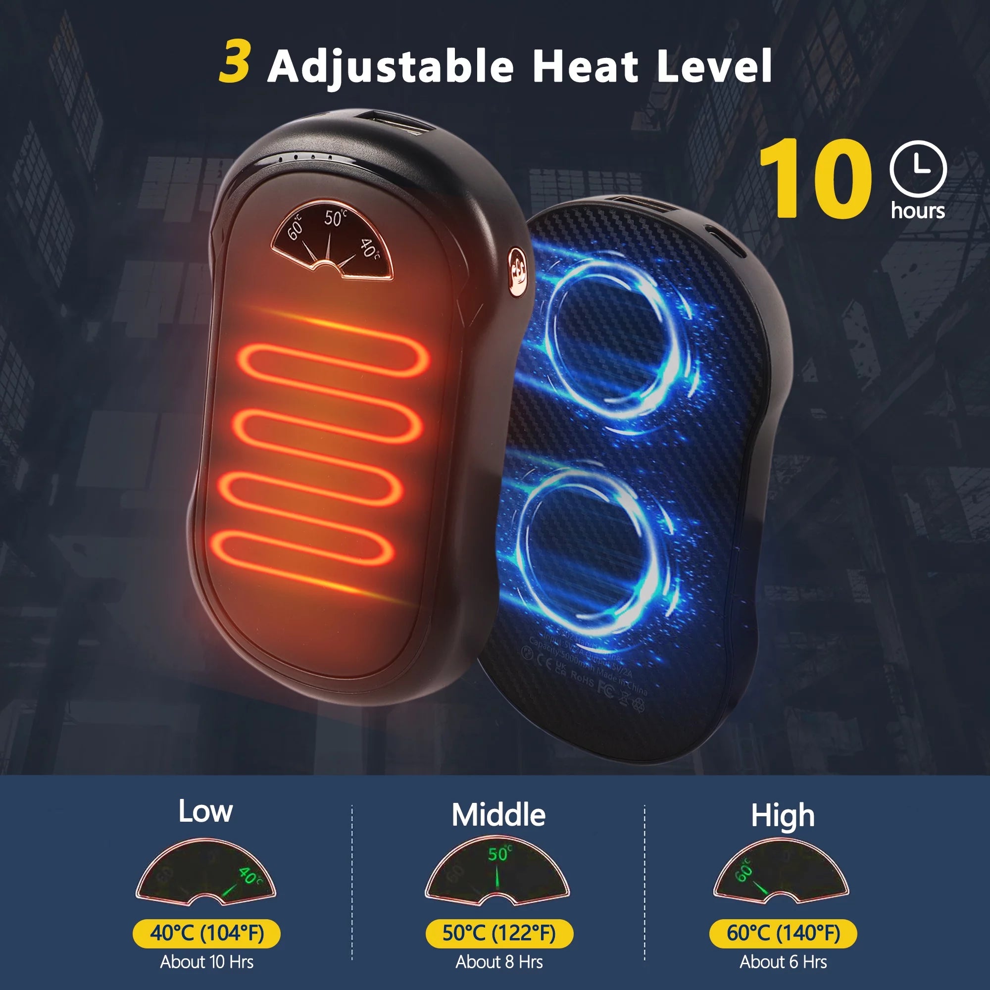 Stay Warm Anywhere – 2-Pack Rechargeable Hand Warmers, Portable & Compact